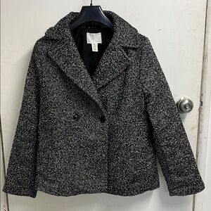 Women's Black Tweed Jacket 2 side Pockets